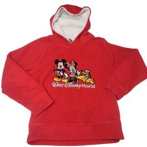 Disneyland Resort Youth L Hooded Fleece Embroidered WDW Mickey Mouse Kidcore
